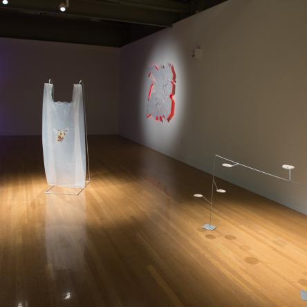 installation view of 'Room before' exhibition, Visual Arts Center, UT Austin