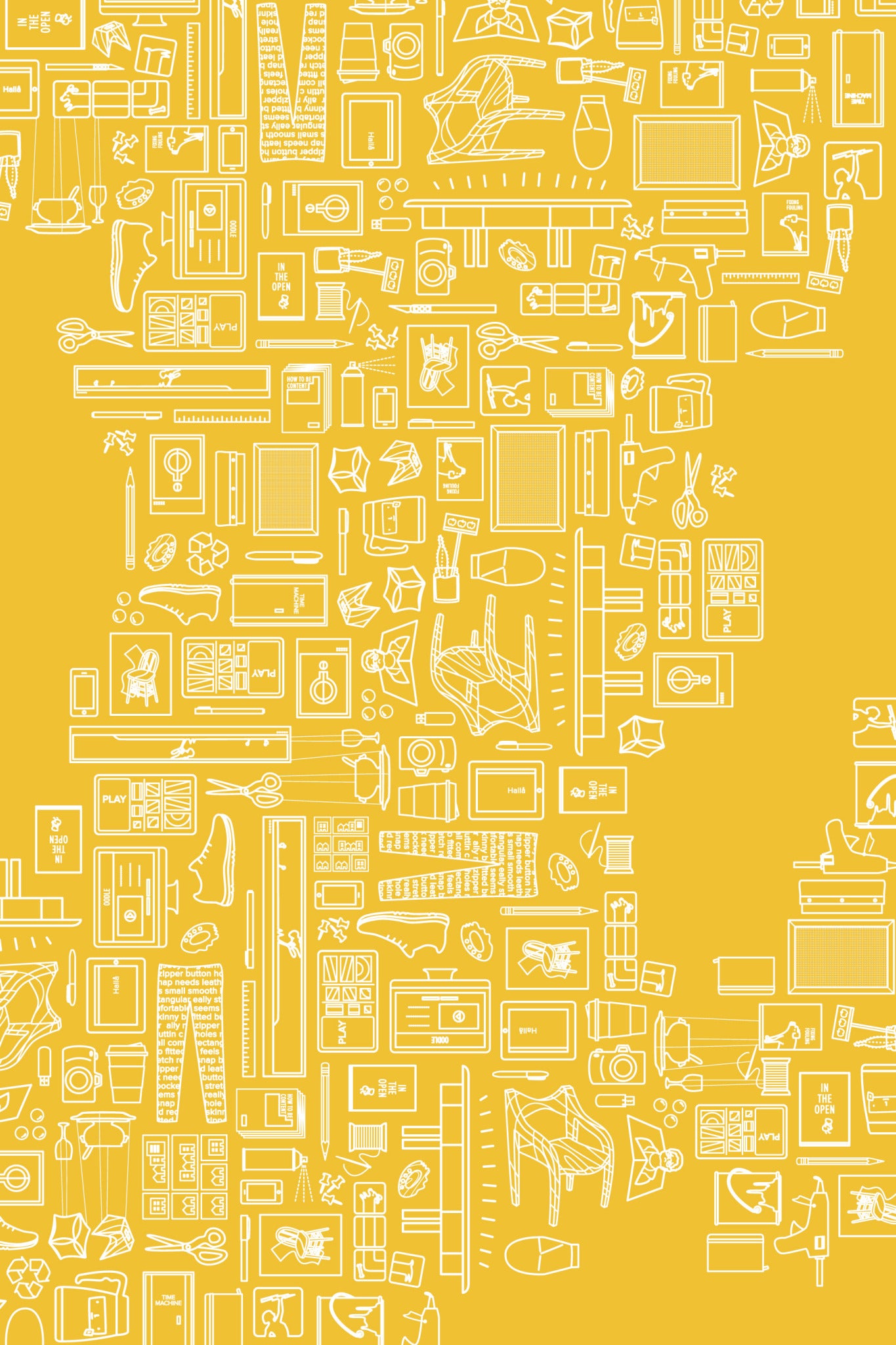 graphic for senior design exhibition, Visual Arts Center, UT Austin