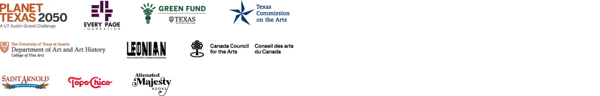 logos of supporters of the VAC's 2026-27 exhibitions
