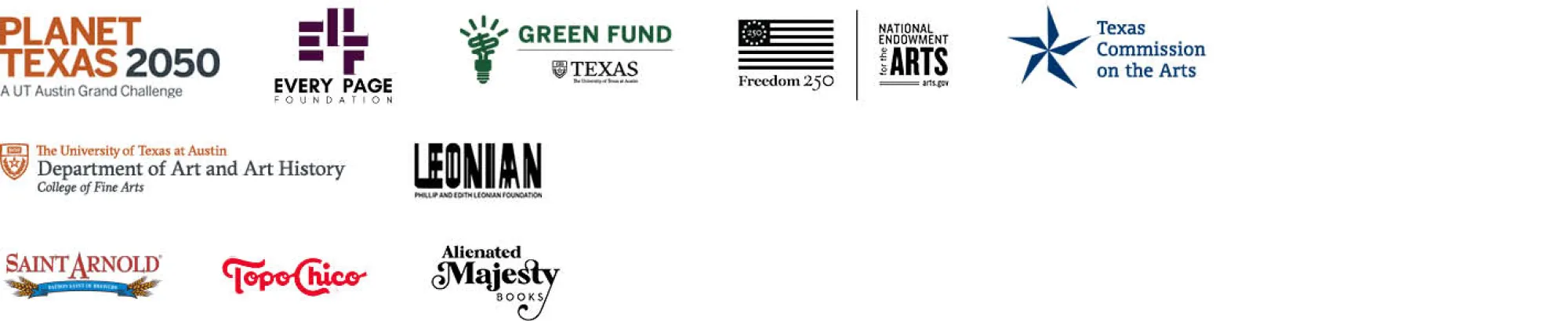 logos of supporters of the VAC's 2026-27 exhibitions