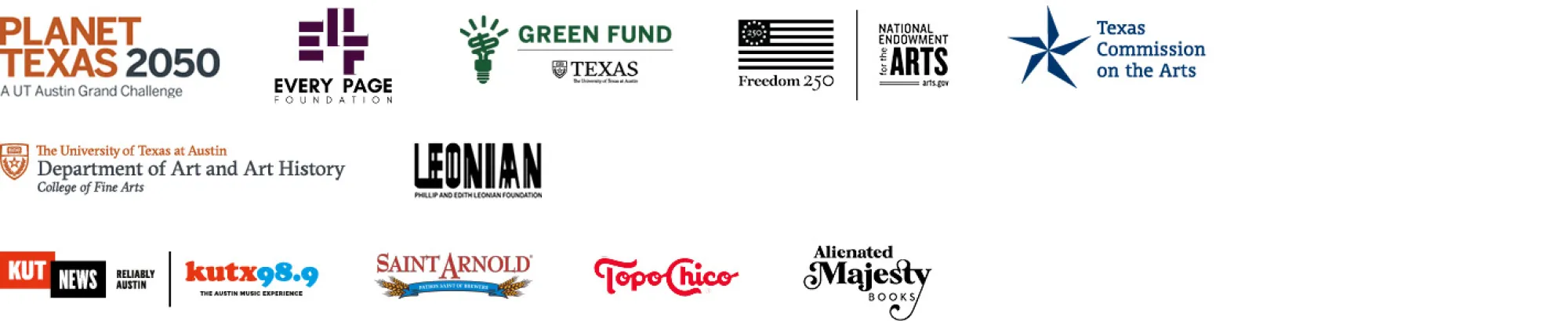 logos of supporters of the VAC's 2026-27 exhibitions
