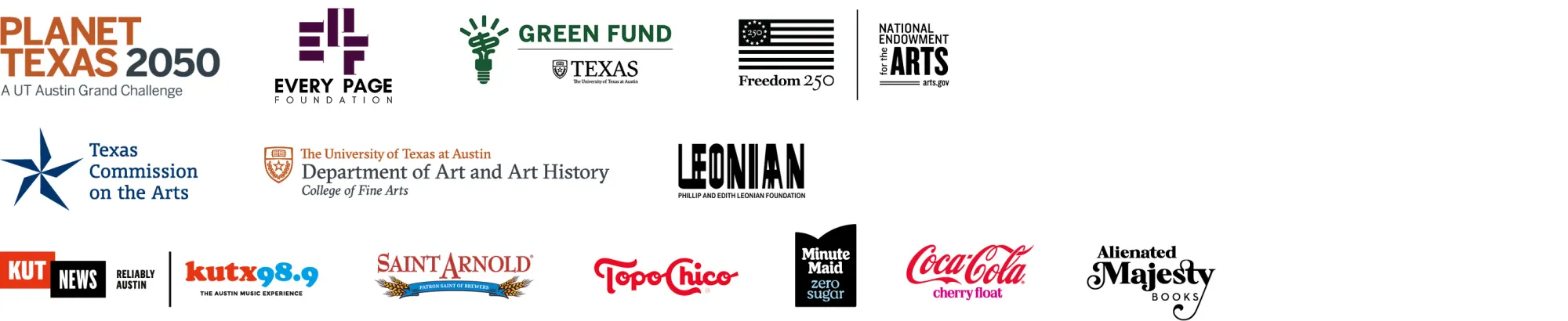 logos of supporters of the VAC's 2026-27 exhibitions