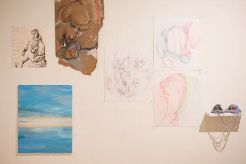 image of work in a gallery on the wall