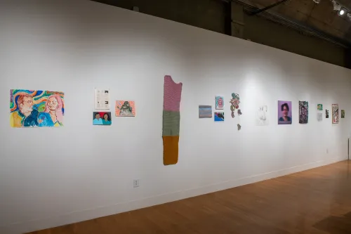 artwork by Aesthetics of Health students, Visual Arts Center, UT Austin