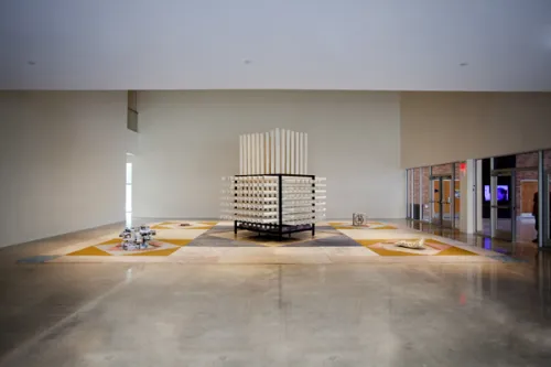 work by Ry Rocklen, Visual Arts Center, UT Austin