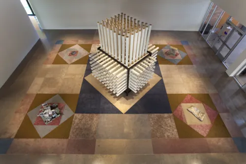 work by Ry Rocklen, Visual Arts Center, UT Austin