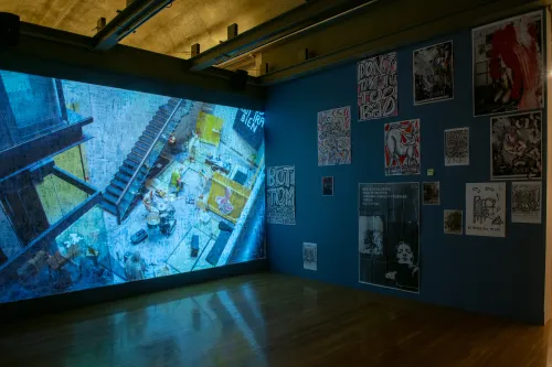 artwork by Corentin Canesson and others, Visual Arts Center, UT Austin