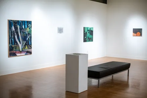 artwork by first-year MFA candidates, Visual Arts Center, UT Austin