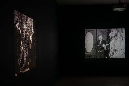 artwork by Bill Morrison, Visual Arts Center, UT Austin