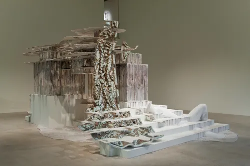 work by Diana Al-Hadid, Visual Arts Center, UT Austin
