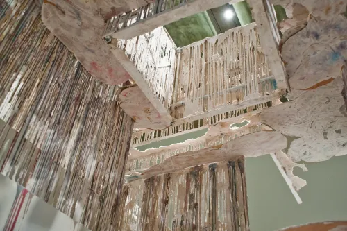 work by Diana Al-Hadid, Visual Arts Center, UT Austin