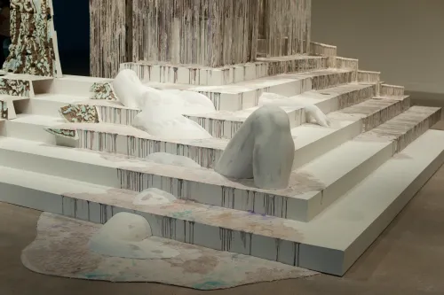 work by Diana Al-Hadid, Visual Arts Center, UT Austin