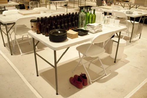 work by Amanda Ross-Ho, Visual Arts Center, UT Austin