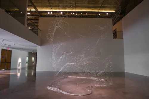 work by Alyson Shotz, Visual Arts Center, UT Austin