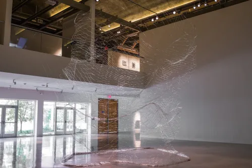 work by Alyson Shotz, Visual Arts Center, UT Austin
