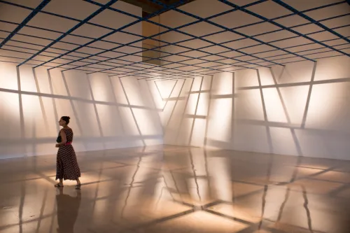 opening reception for 'Strange Pilgrims' exhibition at Visual Arts Center, UT Austin