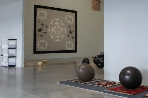 artwork by Michael Queenland, Visual Arts Center, UT Austin