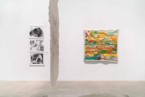 installation view of Retracing the Rubicon