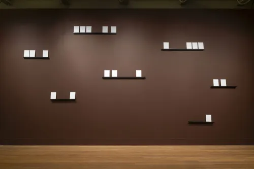 installation view of Zalika Azim: Blood Memories (or a going to ground)