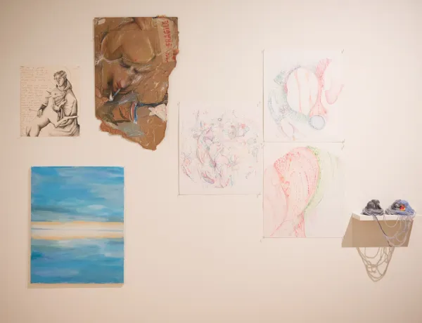 image of work in a gallery on the wall