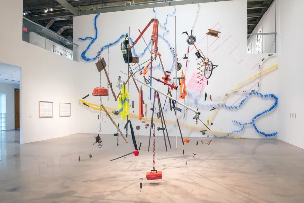 artwork by Carolina Caycedo and David de Rozas, Visual Arts Center, UT Austin