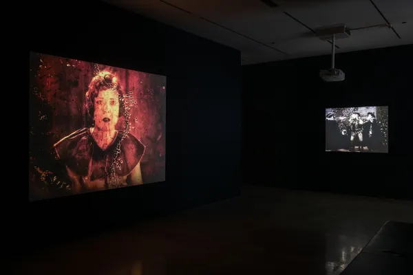 artwork by Bill Morrison, Visual Arts Center, UT Austin