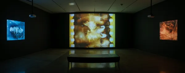 artwork by Bill Morrison, Visual Arts Center, UT Austin
