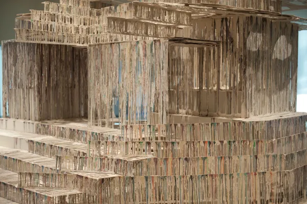work by Diana Al-Hadid, Visual Arts Center, UT Austin