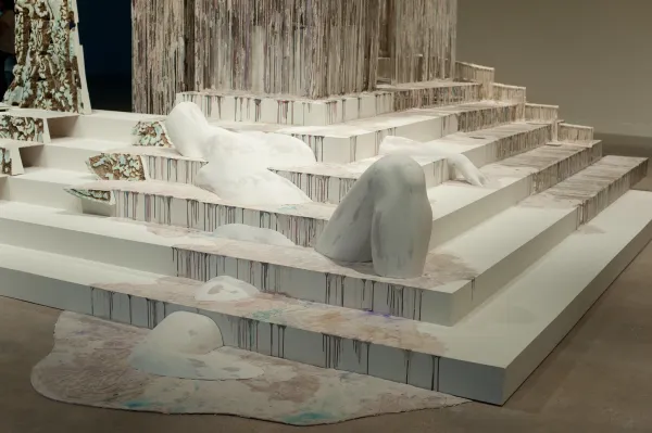 work by Diana Al-Hadid, Visual Arts Center, UT Austin
