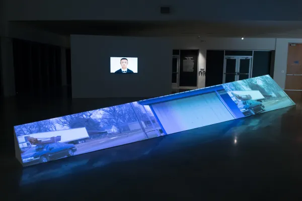 installation view of 'I Think We Meet Here' exhibition, Visual Arts Center, UT Austin
