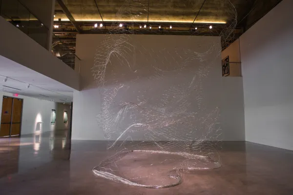 work by Alyson Shotz, Visual Arts Center, UT Austin