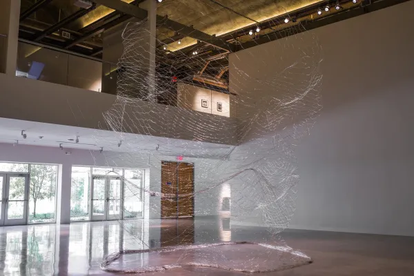 work by Alyson Shotz, Visual Arts Center, UT Austin