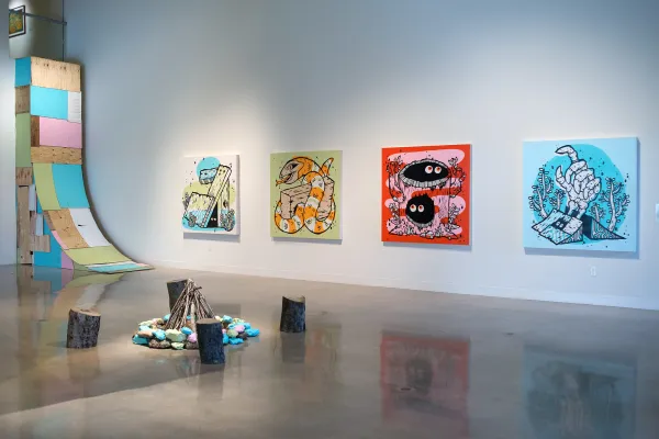 installation by Michael Sieben at Visual Arts Center, UT Austin