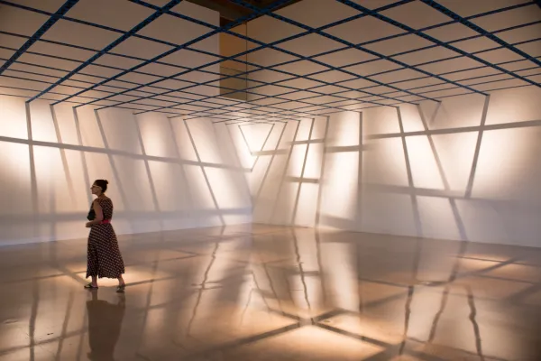 opening reception for 'Strange Pilgrims' exhibition at Visual Arts Center, UT Austin