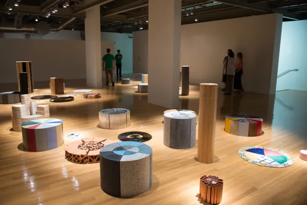 opening reception for 'Strange Pilgrims' exhibition at Visual Arts Center, UT Austin