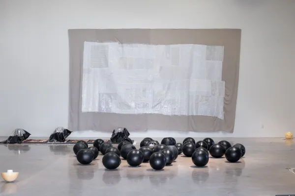 artwork by Michael Queenland, Visual Arts Center, UT Austin