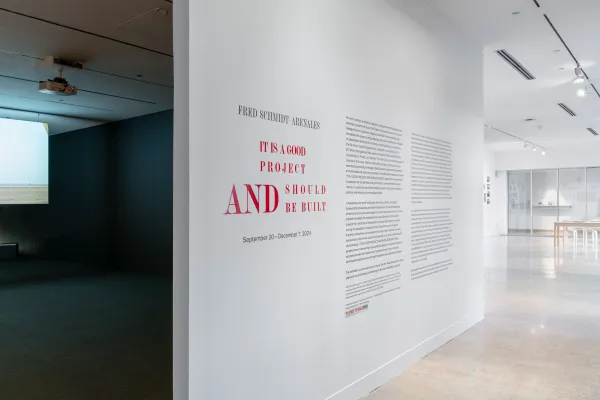 installation view of Fred Schmidt–Arenales: IT IS A GOOD PROJECT AND SHOULD BE BUILT