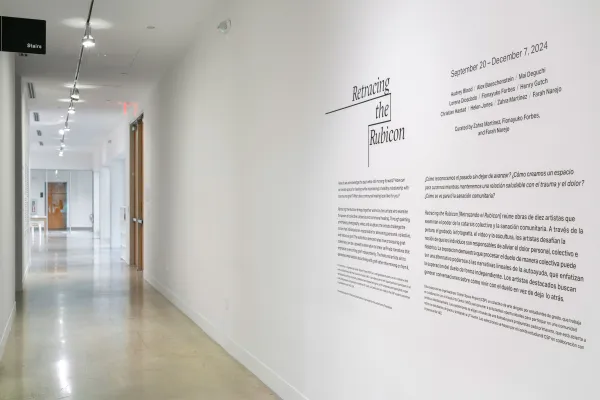 installation view of Retracing the Rubicon
