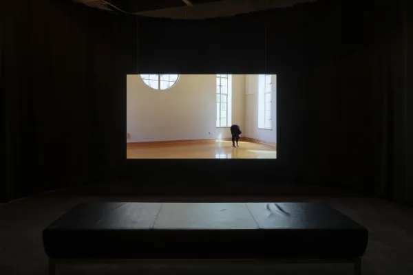 installation view of Zalika Azim: Blood Memories (or a going to ground)