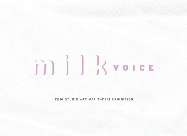 graphic for Studio Art MFA exhibition, Visual Arts Center, UT Austin