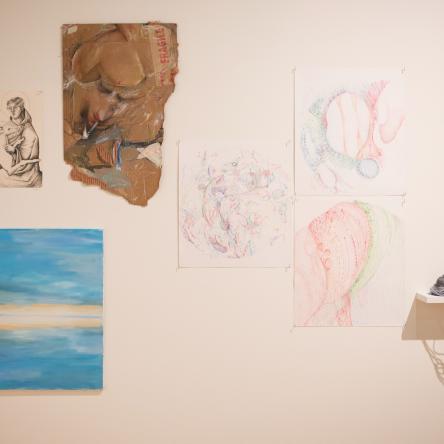 image of work in a gallery on the wall