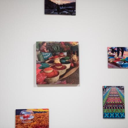 installation view of exhibition by art education graduate students