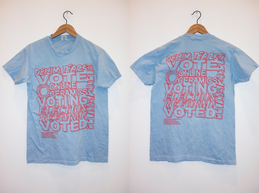 t-shirts designed by Election Reform!, Denim Tears and Online Ceramics