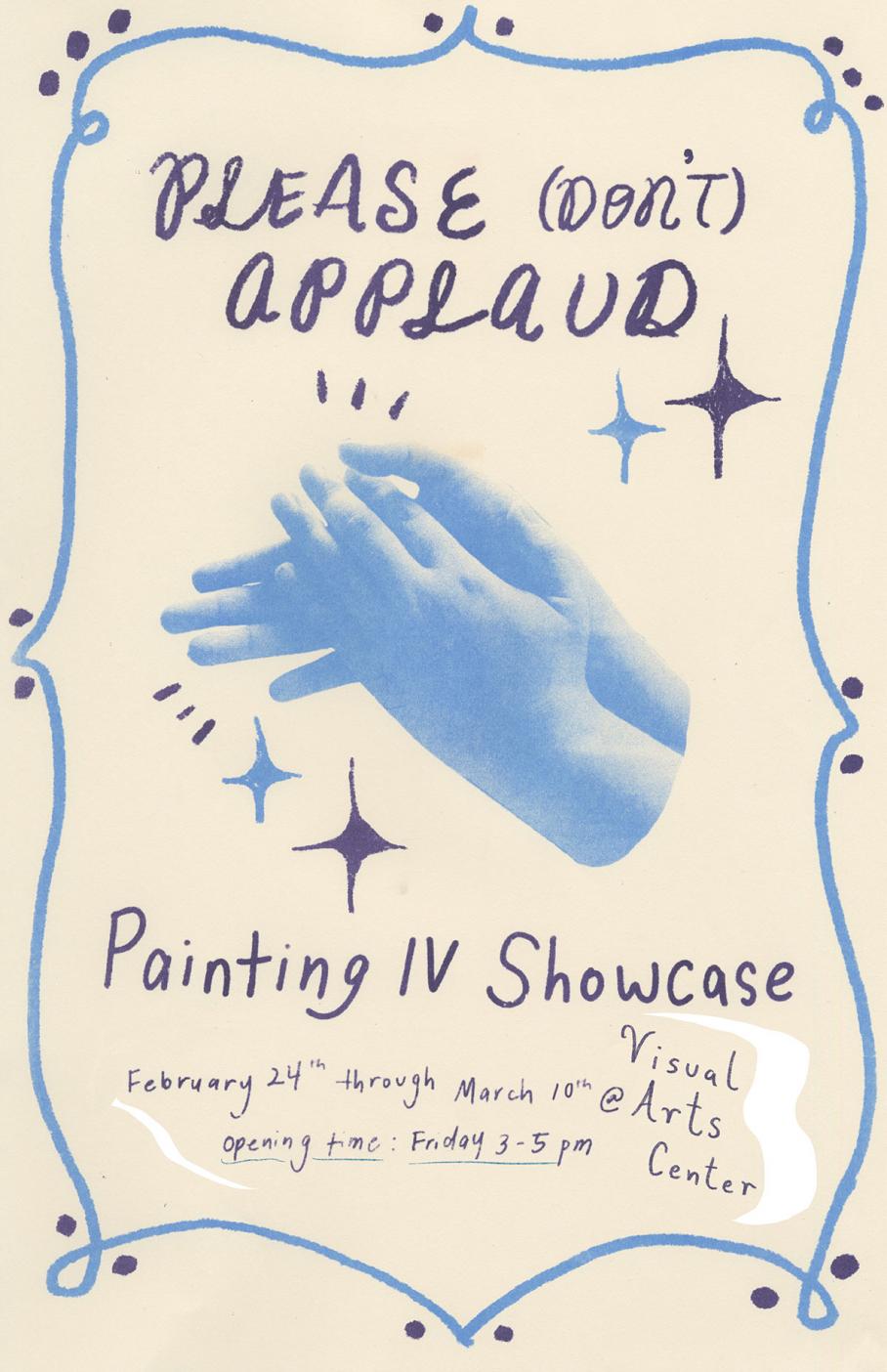 promo poster for exhibition Please (Don't) Applause