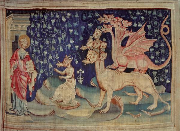 detail from the Apocalypse Tapestry (1373-1387), Nicola Bataille