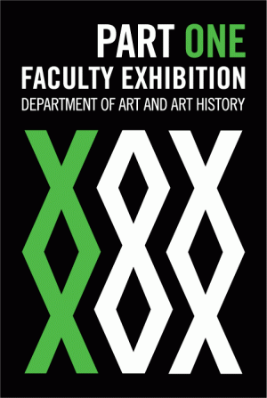 postcard graphic for faculty exhibition at Visual Arts Center, UT Austin