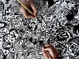 Original Sumi Ink Drawing Through The Night — Nek Art