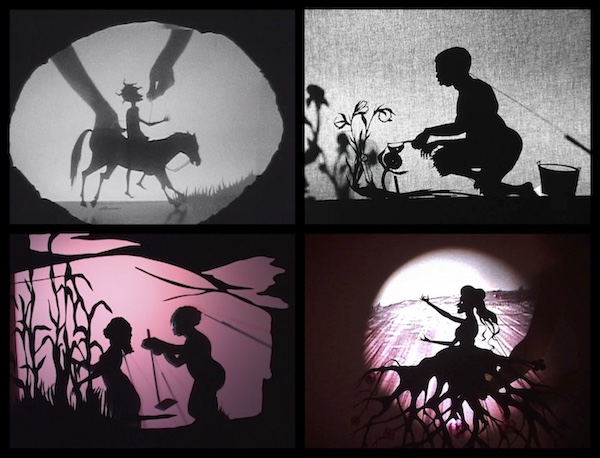 video stills of works by Kara Walker