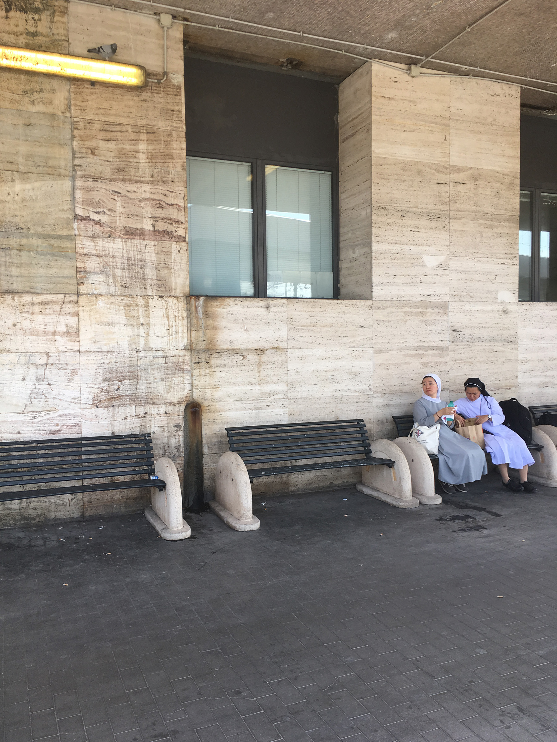 Nancy Lupo, Visual Arts Center, two nuns sitting on public bench