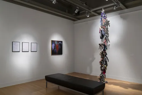 student work in the 2025 Senior Art Exhibition